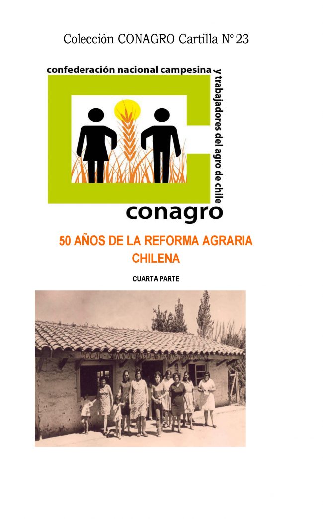 Cartilla N° 23 Cuarta parte Cincuentenario de la Reforma Agraria