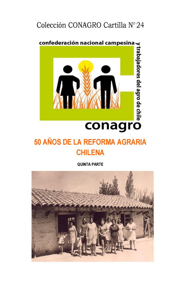 Cartilla N° 24 Quinta parte Cincuentenario de la Reforma Agraria